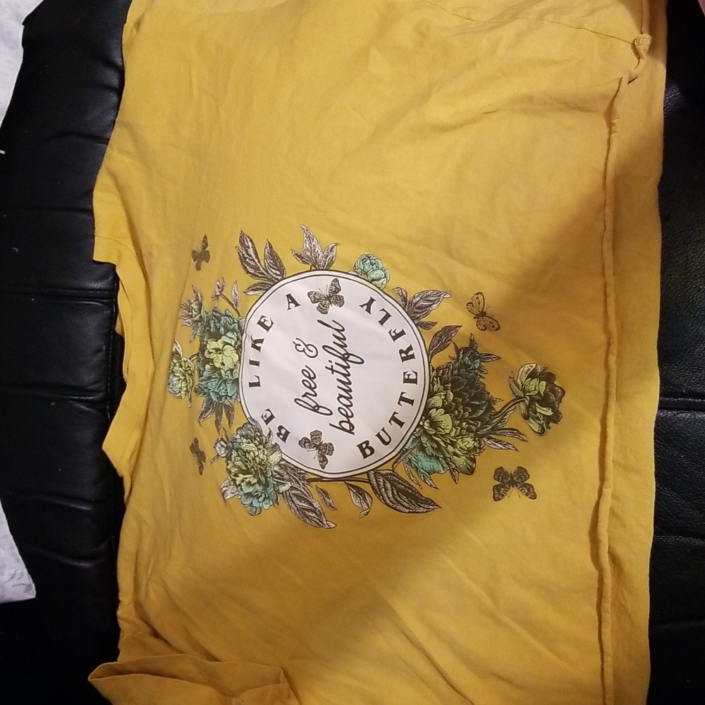 yellow crop top